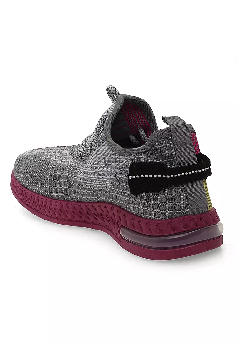 Sepatu Wanita Running Multicolor Detail Tali Ikat  Premium Quality - Ungu