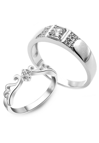 Elfi silver Elfi 925 Genuine Silver Couple Ring C356 399F0ACBDC3436GS_1