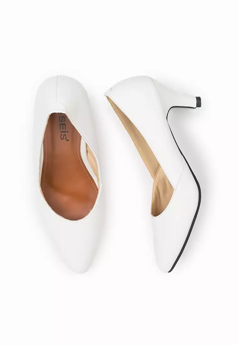 Seis Vinka Sepatu High Heels Wanita 7 cm-WHITE
