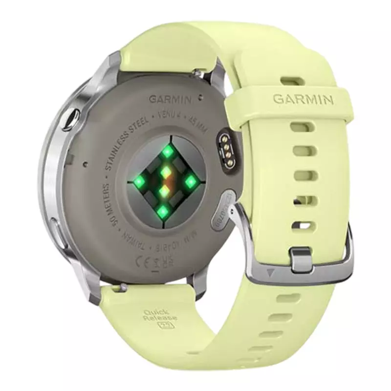 Jam Tangan Pria Garmin Venu 4 010-03014-42 Advanced GPS Smartwatch Digital Dial Citron Silicone Band