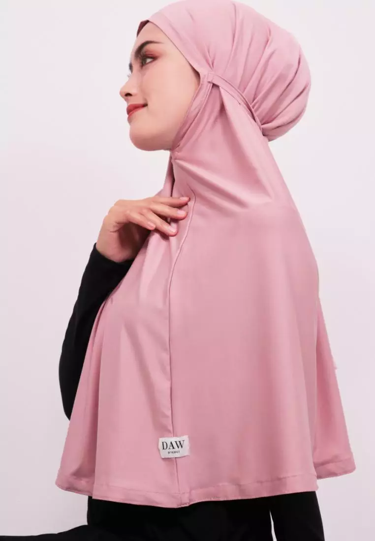 DH014 Hijab Instan Bergo Dusty Pink