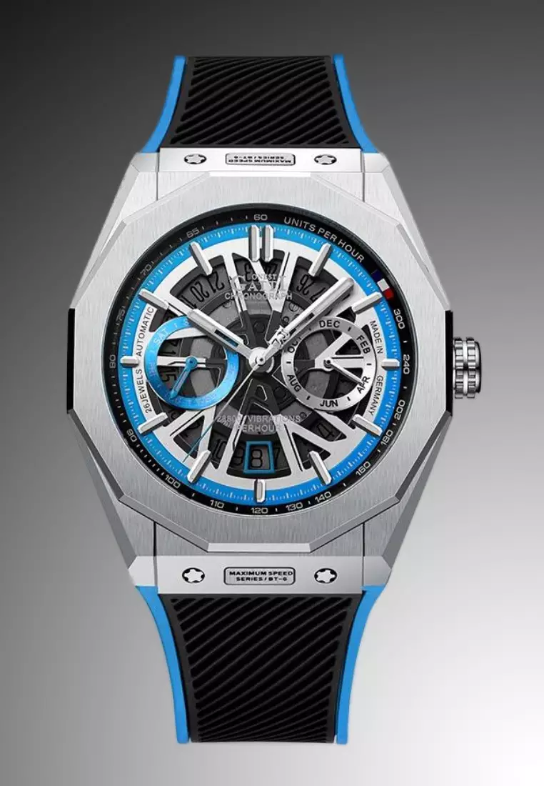 Automatic Unisex Stainless Steel Watch, Rubber Strap