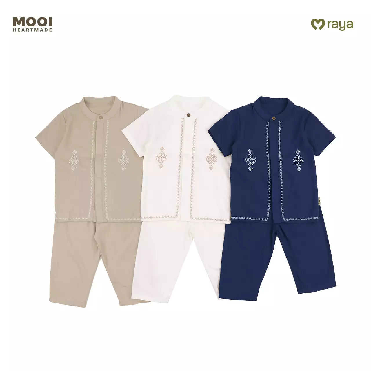 Mooi Arham Koko Set Setelan Koko Anak Raya Collection Basic Series 2026 - Brown Beige