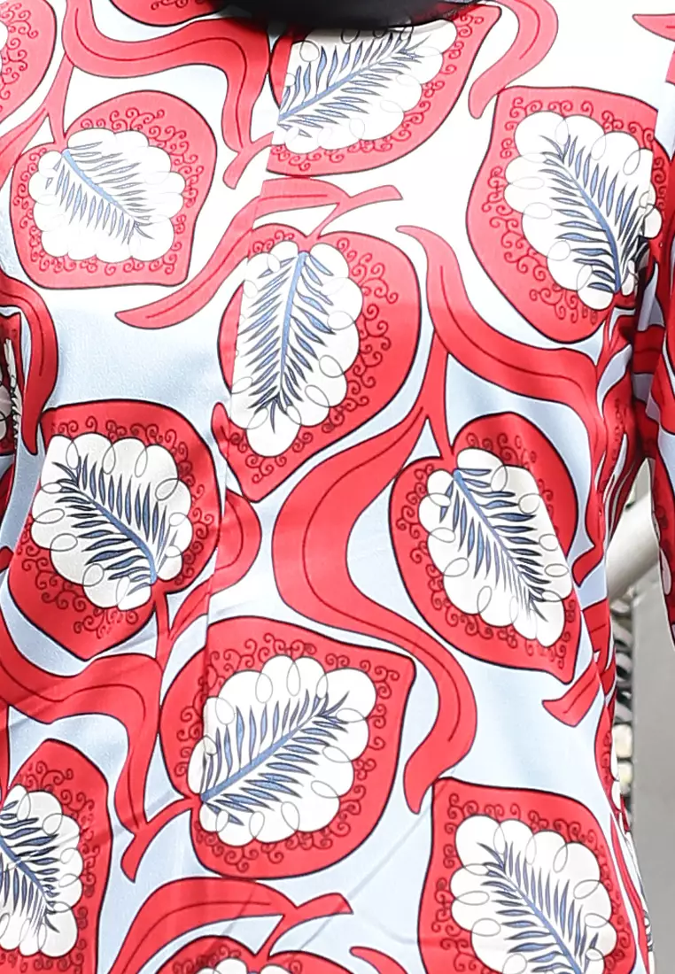 Rina Printed Kurung Red Flower
