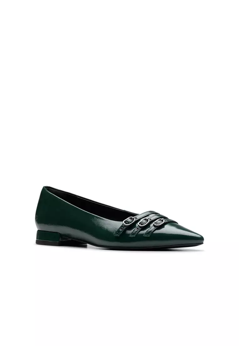 Womens Sensa15 Strap Ballerina - Dark Green