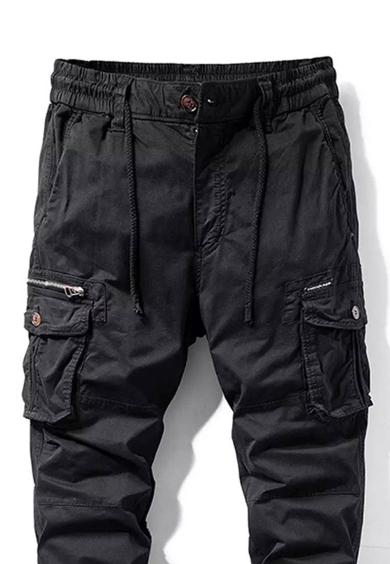 Mens cargo tapered sale pants
