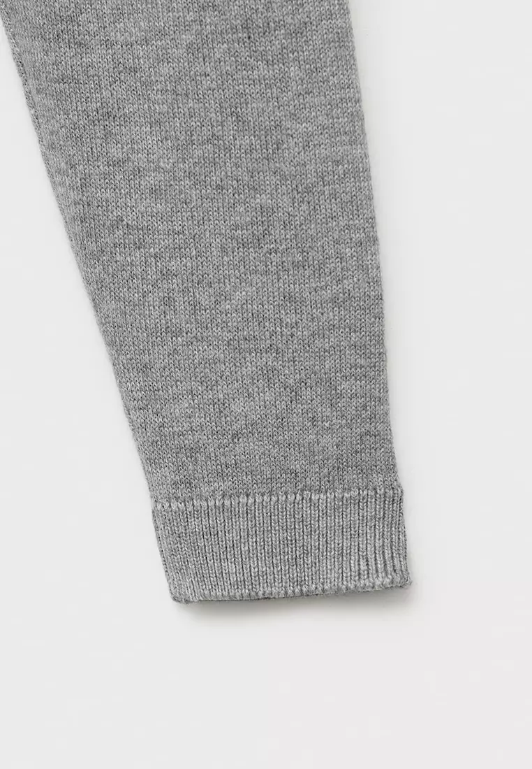 Knitted Sweater With Ribbed Details