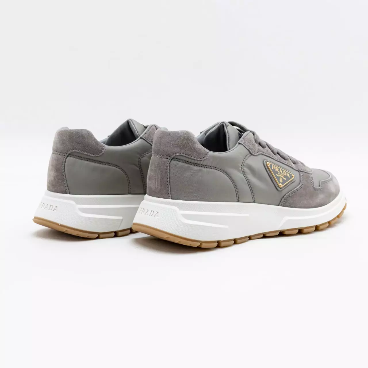 Prax 01 Re-Nylon and Suede Sneakers Steel Gray