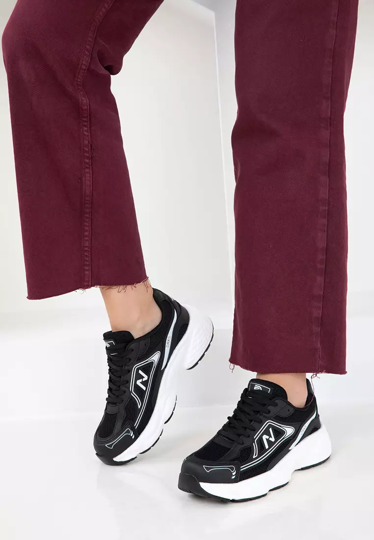 Black-White Women's Sneaker 20762