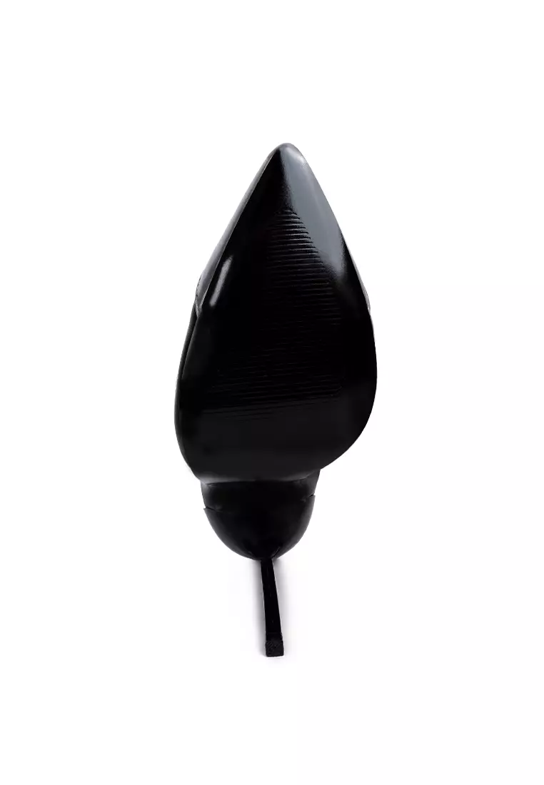 Sandal Stiletto Celup Hitam