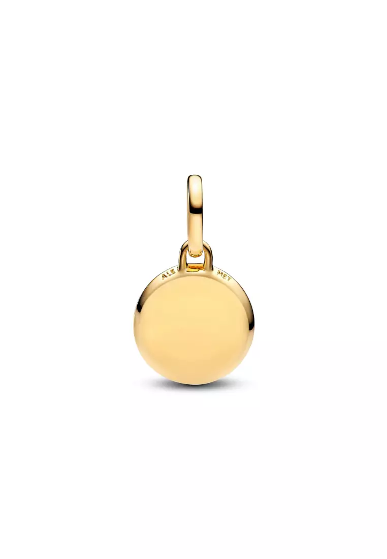 Green Engravable Mini Medallion Charm