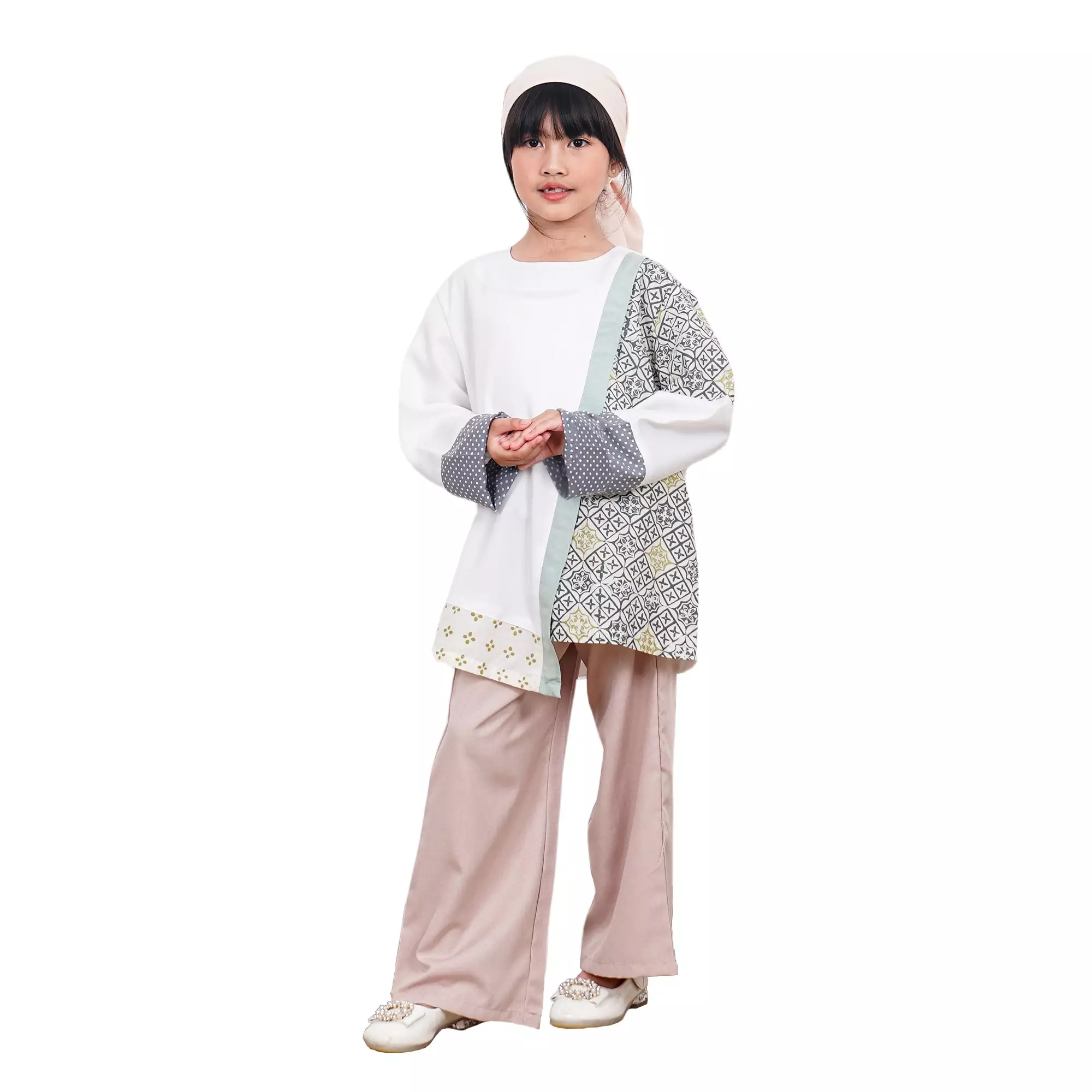 Blouse Batik Anak Perempuan - Atasan Batik - Bhatara Batik Elina - Baju Batik Modern Lengan Panjang