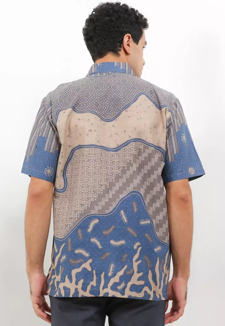 Evans Kemeja Batik Premium Pria Casual Modern Lengan Pendek