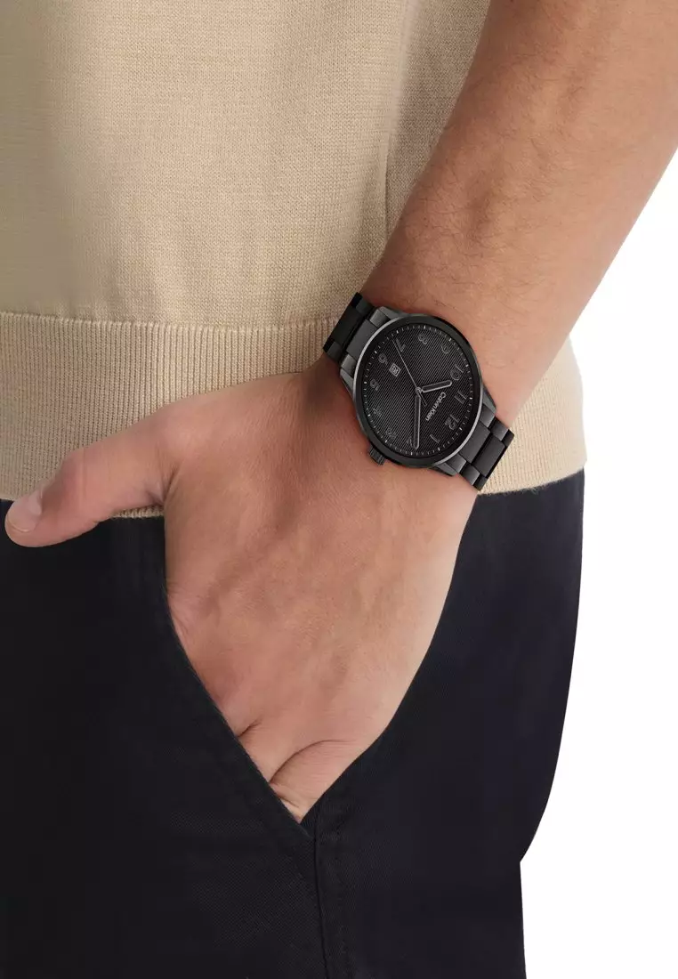 Men's Ionic Plated Black Steel Watch - CK25200516