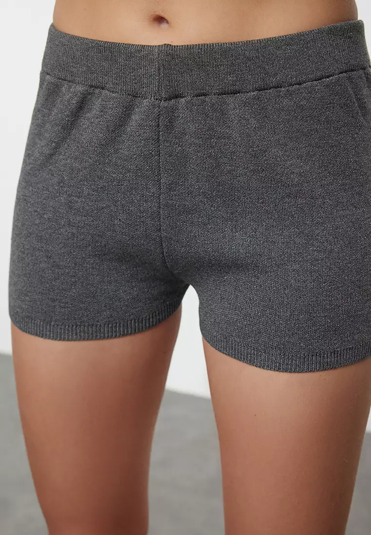 Anthracite Premium Thread Shorts Top & Bottom Set