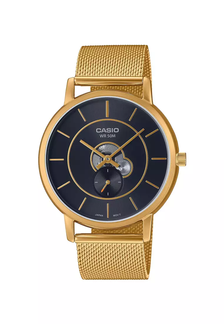 Casio Casio Men S Gold Stainless Steel Analog Watch Mtp B Mg Av