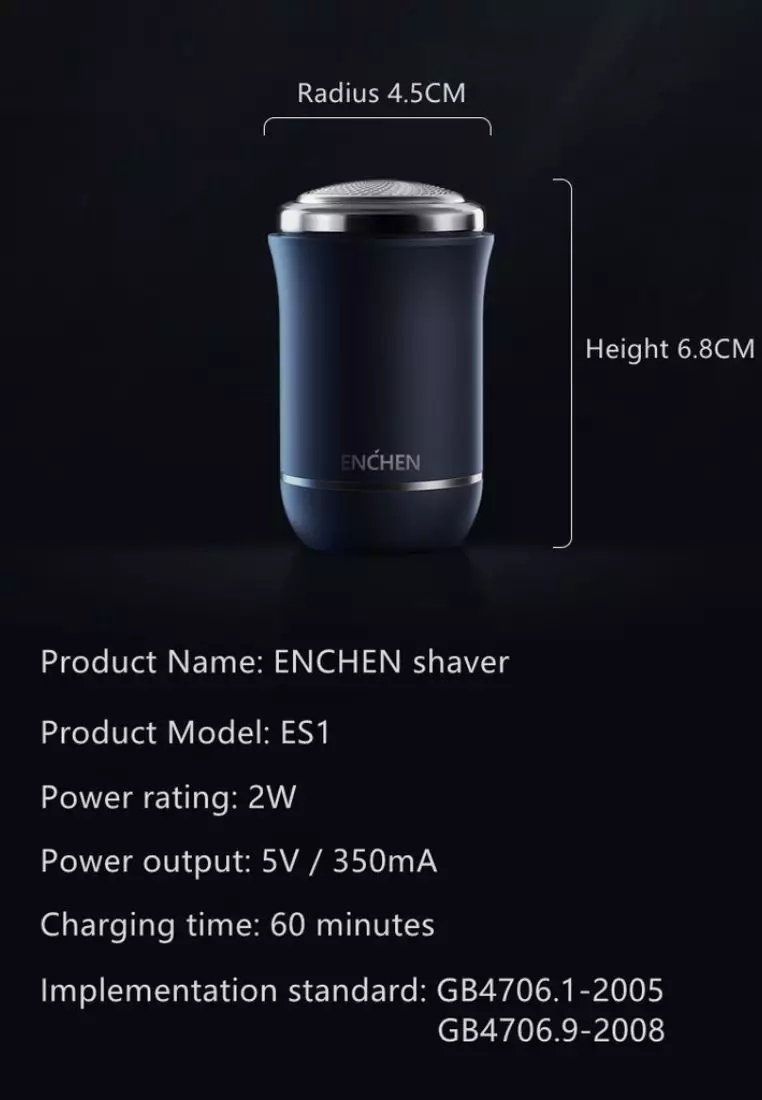Buy Enchen ENCHEN Mini Electric Shaver For Men Traveller Portable ...