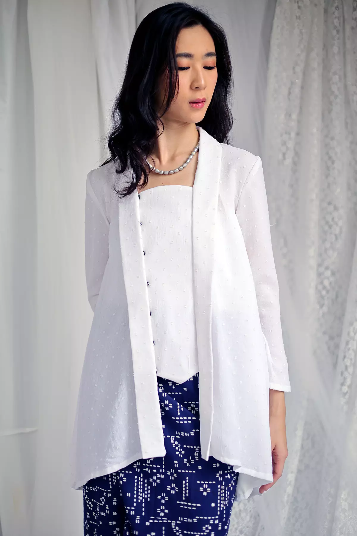 Adinda Bening Embun Kebaya Panjang Asymetris Baju Kurung Kebaya Raya