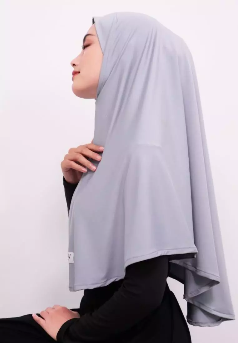 DH010 Hijab Instan Berlin Abu