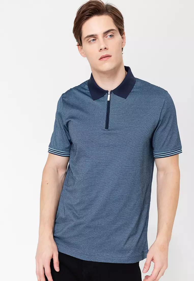 Perry ellis discount quarter zip polo