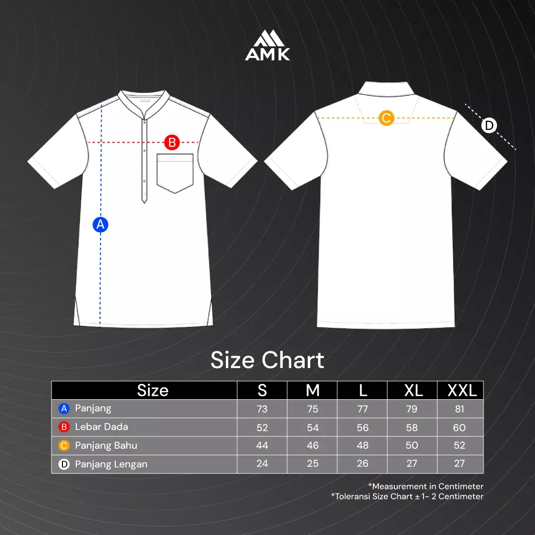 AMK Kemeja Koko Pria Lengan Pendek KK Hasan S/S Blue