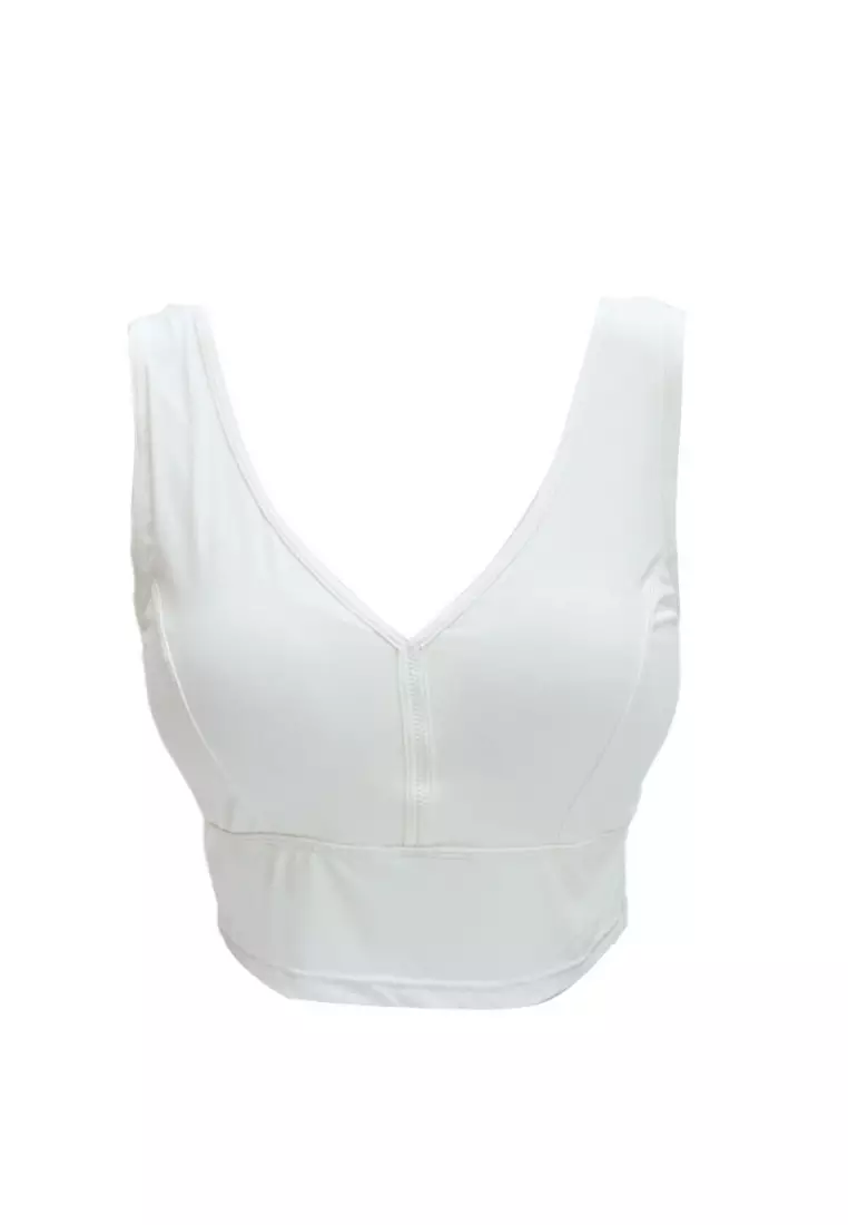 Premium Summer Seamless Plus Size Bralette Top in White