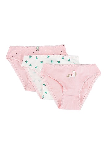 Du Pareil Au Même (DPAM) pink Pink and White 3Pc Panty Set D955AKAF7C99E1GS_1