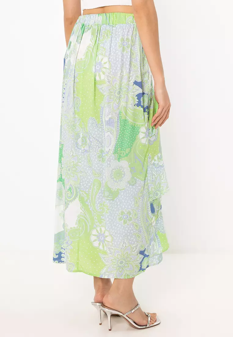 Buy ASOS Design Button Side Frilly Tiered Midi Skirt 2025 Online