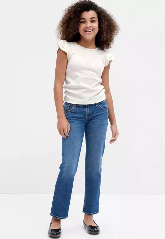 Kids Flutter Sleeve Rib T-Shirt