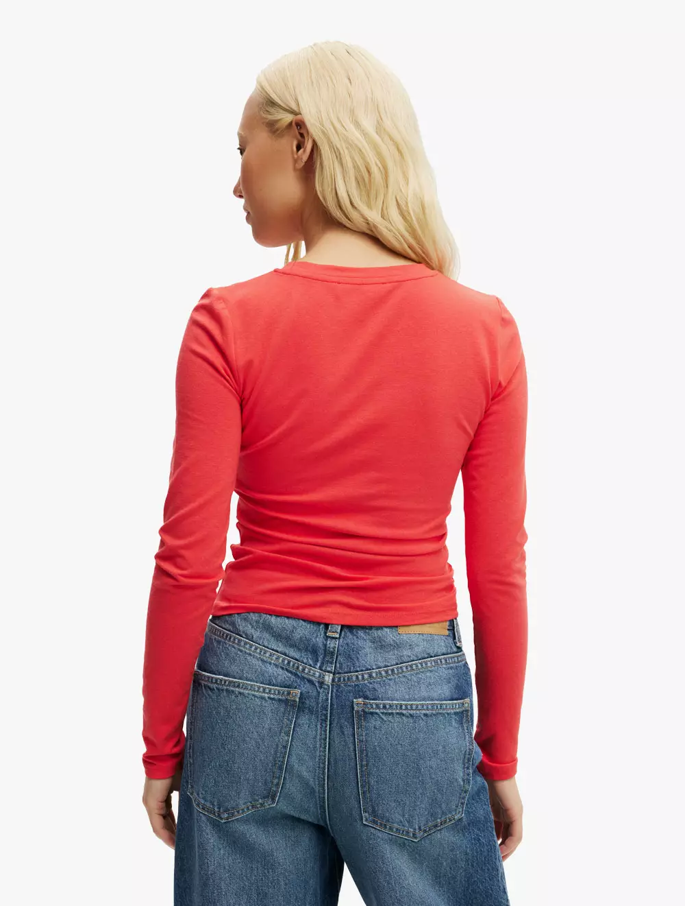 Cotton On - L/S TOPS - All Day Crew Long Sleeve - SUMMER RED