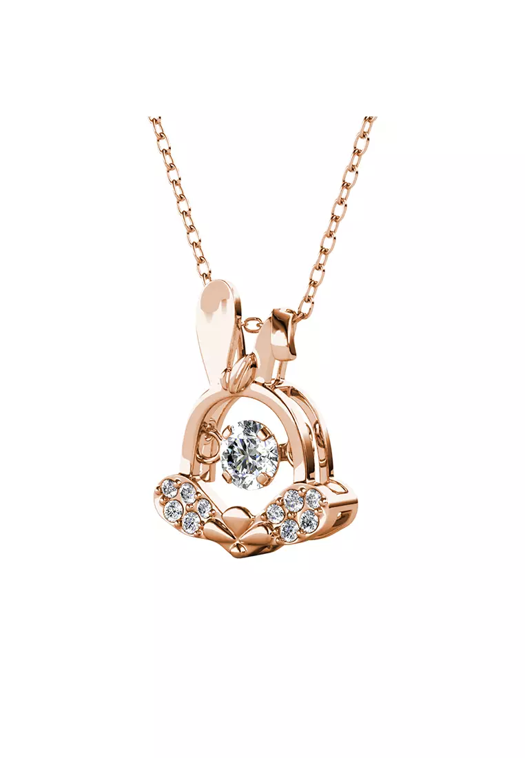 Dancing Shio Pendant Rabbit ( Kelinci ) RG - Kalung Crystal Swarovski by Her Jewellery