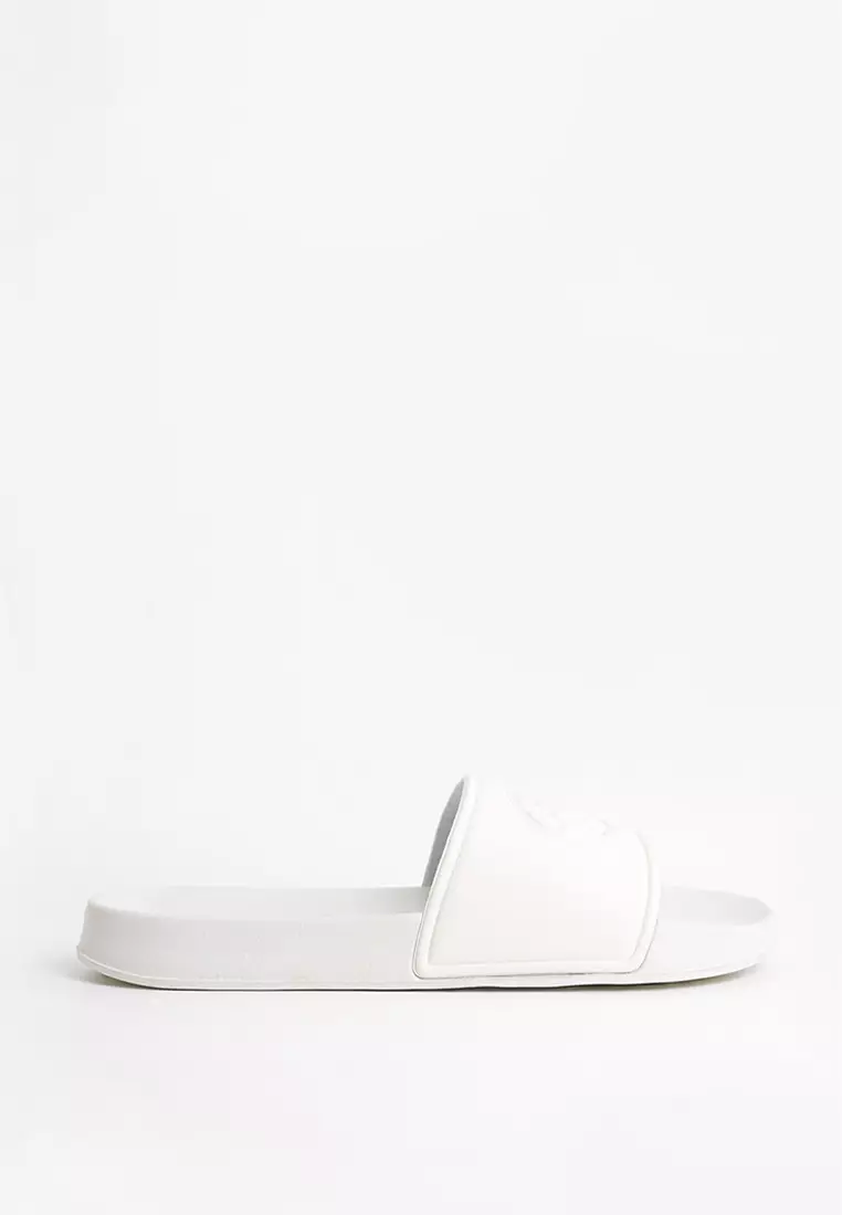 Women's All Rubber Slides with Debossed Mold