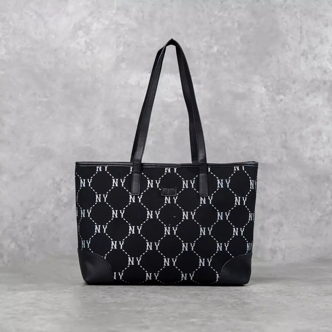 Tas MLB NY MONOGRAM WHITE BLACK SS24 TOTE BAG 100% ORIGINAL