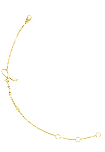 TOMEI gold [TOMEI Online Exclusive] Love Letters Bracelet, Yellow Gold 916 (9M-YS928-1C) (1.90G) 203EDACF6422BBGS_1