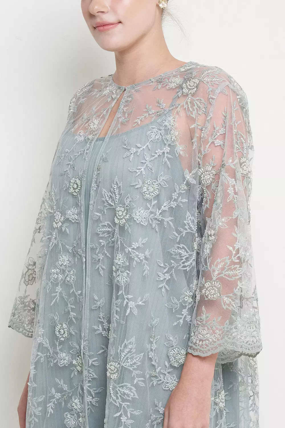 Ruella Dress in Greyish Green