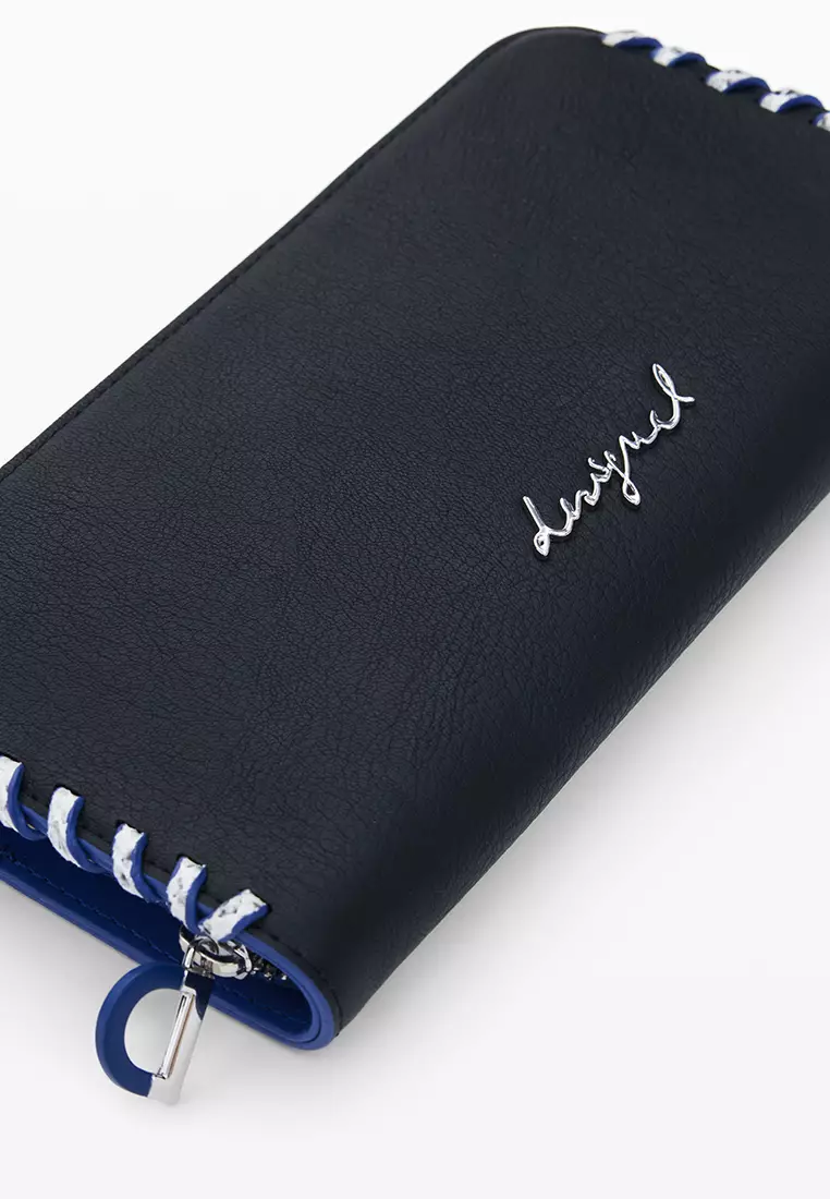 Large wallet with side stitching