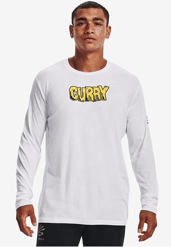 Under Armour white Curry Count Long Sleeve Tee F6364AAA55376AGS_1