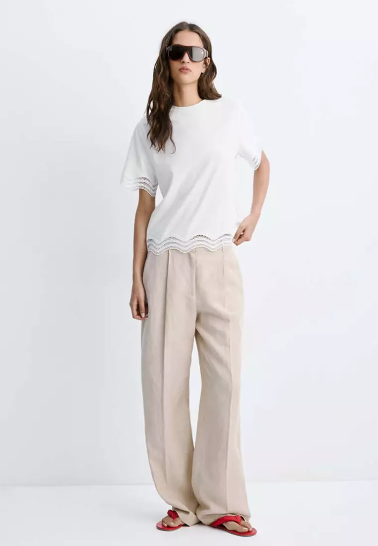 Cotton Top With Broderie Anglaise Details