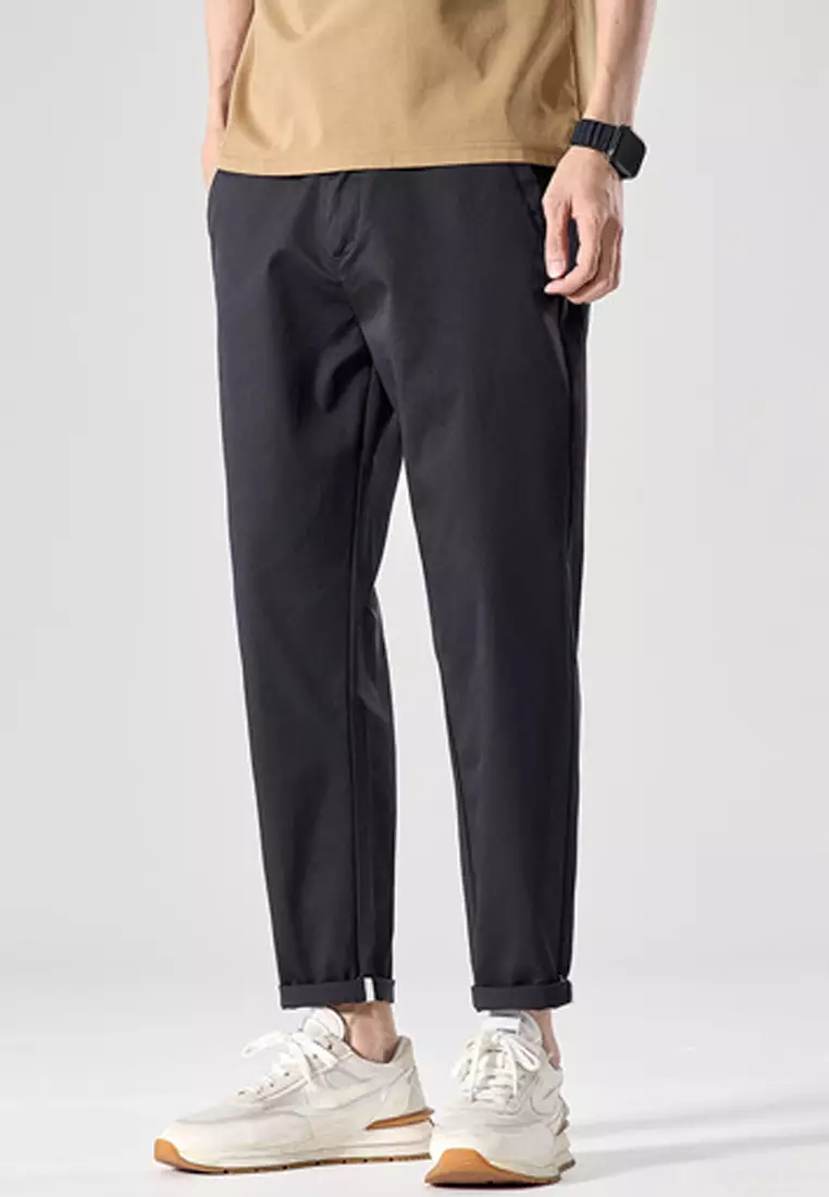 Elasticated Waist Slim Ankle Pants