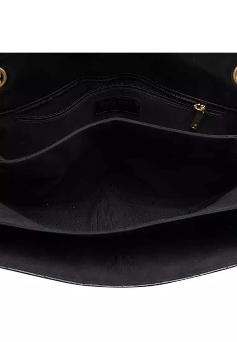 Pre-Loved Chanel Quilted Crinkled Patent Pagoda Accordion Flap