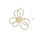 Glamorousky gold Simple and Fashion Plated Gold Flower Champagne Imitation Pearl Brooch with Cubic Zirconia BBFD0ACF48AB1FGS_2