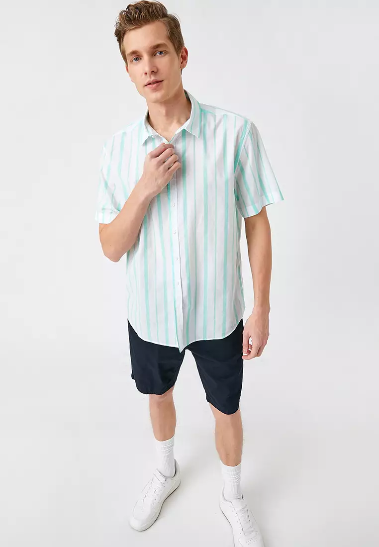Buy KOTON Green Striped Shirt Online
