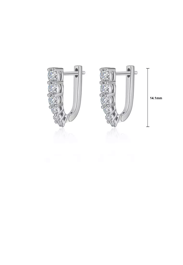 Geometric shaped hotsell hoop earrings