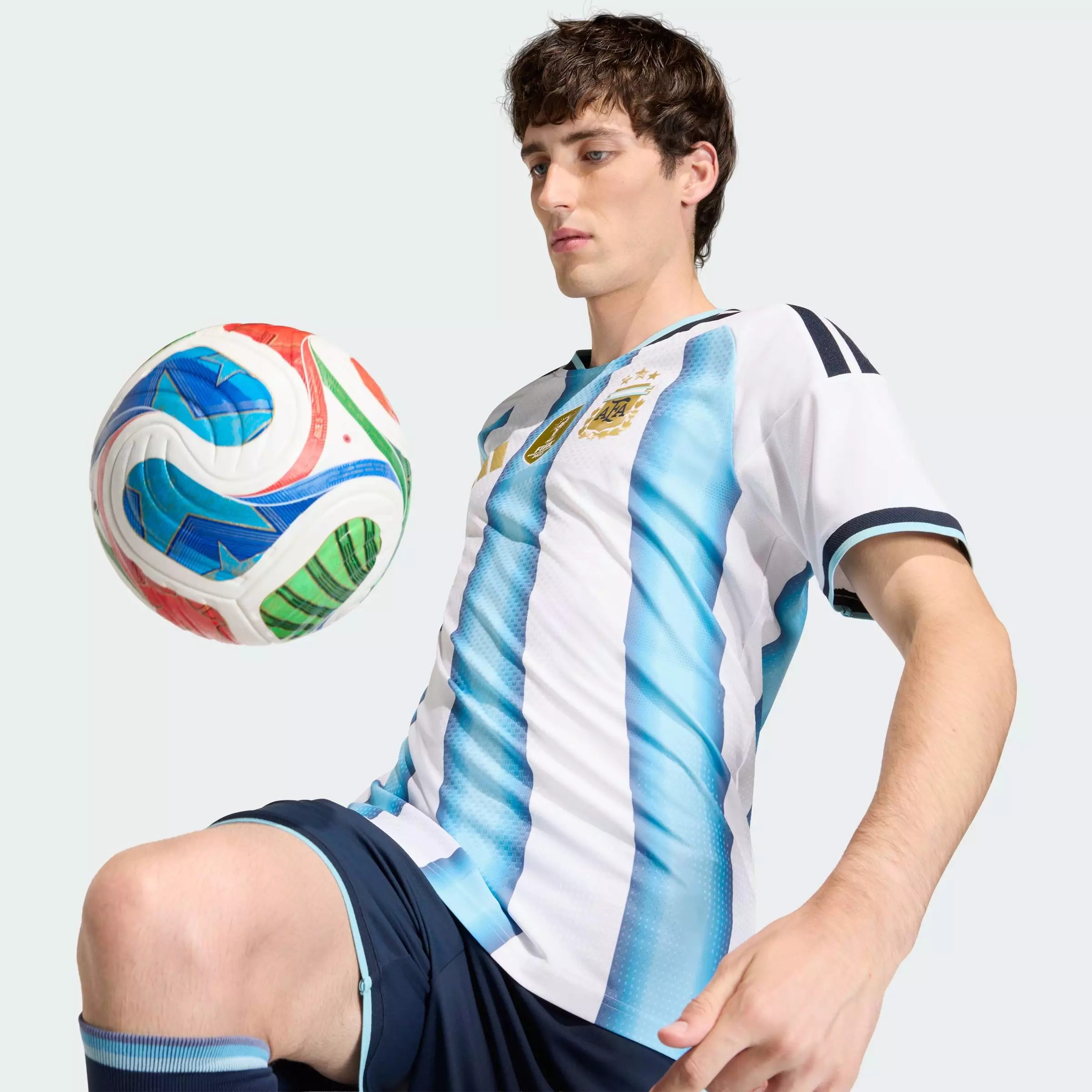 Football Argentina 26 Home Authentic Jersey Men White JM5897