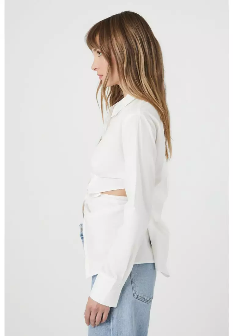 White long sleeve shirt forever 21 store