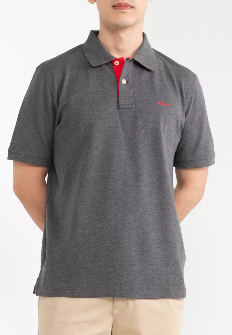 Contrast Pique Polo Shirt