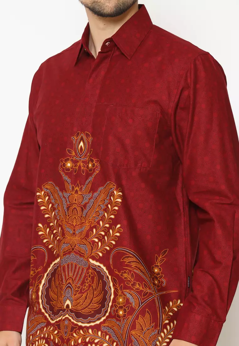 Hadinata Batik Pria Kemeja Panjang Lateef Laila