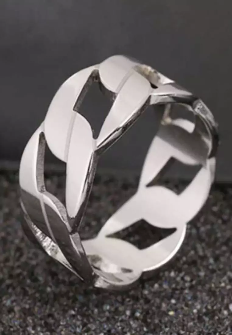 Aksesoris Cincin Pria Circlet Ring Silver 
