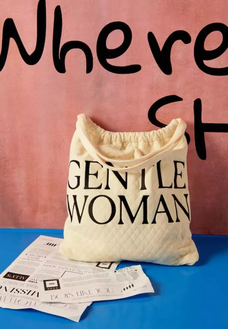 Jual GENTLEWOMAN Gentlewoman Oh Boy! Tote - Cream Original