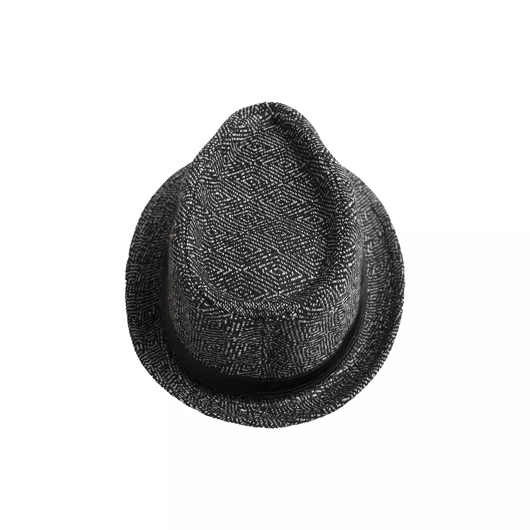 Topi Fedora Hat  FEDORA DUSTY LINEN BLACK
